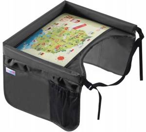 TULOKO BEZPIECZNY STOLIK PODRÓŻNIKA DO FOTELIKA  SZARY