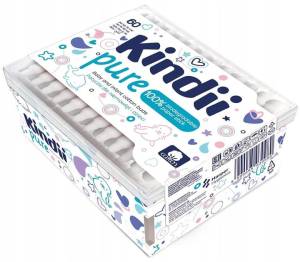 CLEANIC KINDII 60szt Baby Sensitive Patyczki kosmetyczne dla dzieci