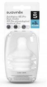SUAVINEX SMOCZEK DO BUTELKI SX PRO ŚREDNI 3m+ 2X