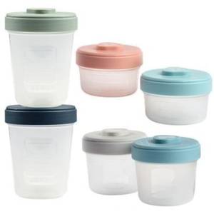 BEABA ZESTAW 6X SŁOICZKÓW CLIP  2x90ml  2x150ml  2x250ml