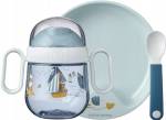 MEPAL LITTLE DUTCH ZESTAW OBIADOWY TALERZ MISKA SZTUĆCE 3 ELEM. SAILOR BAY 