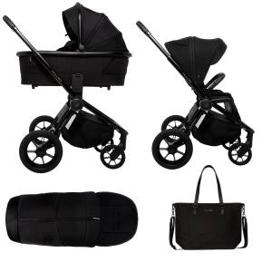 MUUVO QUICK SE2 WÓZEK GŁĘBOKO SPACEROWY ZESTAW 2W1 CHROMIUM BLACK