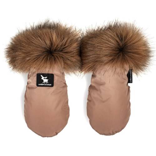 rekawiczko do wózka z futerkiem camel cottonmoose 1.jpg