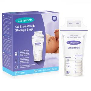 LANSINOH WORECZKI DO PRZECHOWYWANIA POKARMU NA POKARM 50 szt. 180 ml