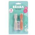 913579 Beaba Zestaw 2 silikonowych pierwszych łyżeczek-gryzaków Terracotta velvet grey (2).jpg