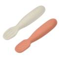 913579 Beaba Zestaw 2 silikonowych pierwszych łyżeczek-gryzaków Terracotta velvet grey (3).jpg