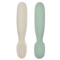 913578 Beaba Zestaw 2 silikonowych pierwszych łyżeczek-gryzaków Sage green velvet grey 4.jpg