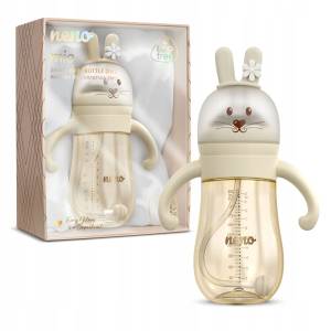 NENO MIO CREAM  INNOWACYJNY KUBEK BIDON BUTELKA Z OBCIĄŻONĄ SŁOMKĄ 300ml 