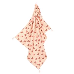 La Millou otulacz bamboo cienki kocyk roz. m 100x120 cm / heartbeat pink