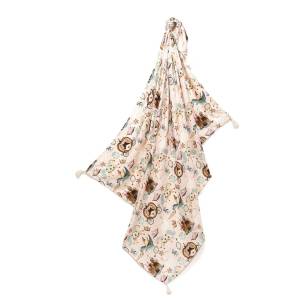 La Millou otulacz bamboo cienki kocyk roz. L 140x110 cm / Princess