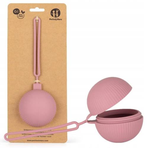 PETITE&MARS Silikonowe etui na smoczek Dusty Rose (1)x.jpeg