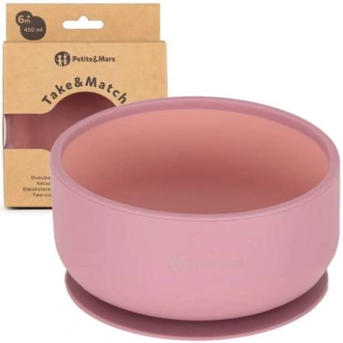 PETITE&MARS Dwukolorowa miseczka Take&Match Dusty Rose (1)x.jpg