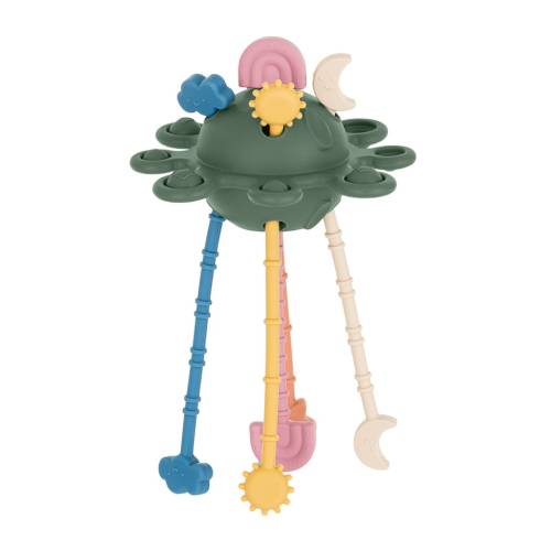 PETITE&MARS Silikonowa zabawka sensoryczna Crazy planet Misty Green (1).jpg