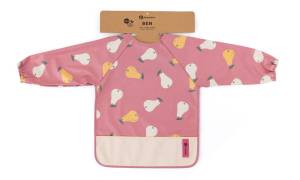 PETITE&MARS Śliniak z długimi rękawami fartuszek Ben / Pink Pears
