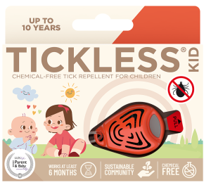 TICKLESS PROFESJONALNA ULTRADŹWIĘKOWA OCHRONA PRZED KLESZCZAMI DLA DZIECI / ORANGE